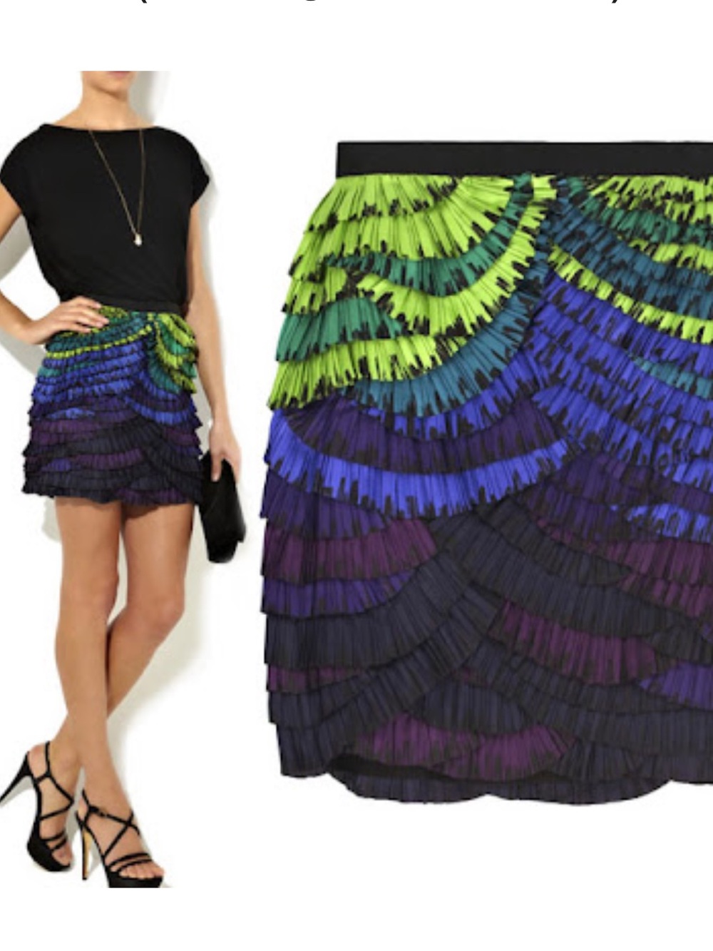 DVF Paulita Ruffled Mini Skirt